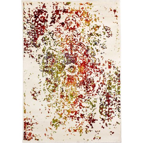 Tapis oriental 40x60 multicolore rectangle motif ancestral DESTRUCT 2 (1/5)