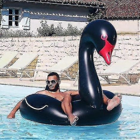 Bouée gonflable en forme de cygne, un accessoire flottant conçu pour les activités nautiques récréatives.-AquaForge