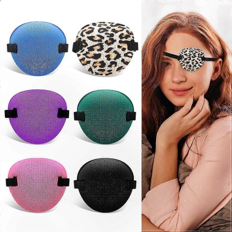 Masques oculaires souples et ajustables, adaptés aux deux yeux, masques médicaux confortables, adaptés aux adultes et aux enfants, lot de 6. (1/5)