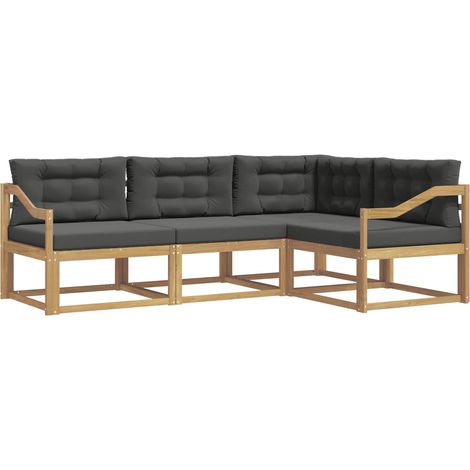 Outdoor Sofa Set 3 pcs White and Anthracite Polyester vidaXL (1/5)