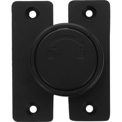 Loquet Rotatif de Porte en Alliage de Zinc Noir (1/5)