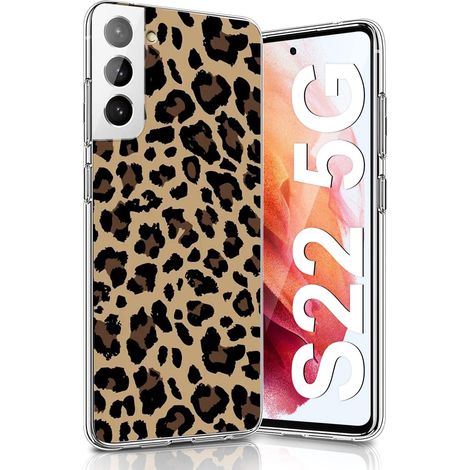CUSTODIA IN SILICONE PER SAMSUNG GALAXY S22 MOTIVO A MACCHIE DI PANTERA SM-S901 (1/5)