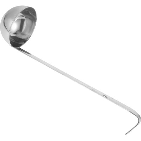 Louche à Soupe 90 Ml Ergonomique En Acier Inoxydable Résistant à La Chaleur Ustensile De Service Pour Restaurant Cuisine Crochet Pratique (1/5)