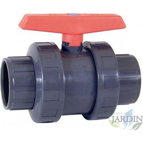 Vanne PVC 110. Vanne à tournant sphérique en PVC fileté de 110 mm. Robinet Enfilage à bille fileté 4''