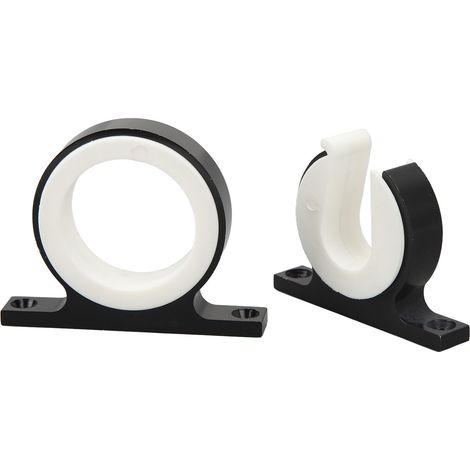 Support de canne à pêche de taille réduite, support de canne à pêche marin horizontal/vertical en aluminium, adapté aux bateaux, voitures, camions et camping-cars, noir. (1/5)