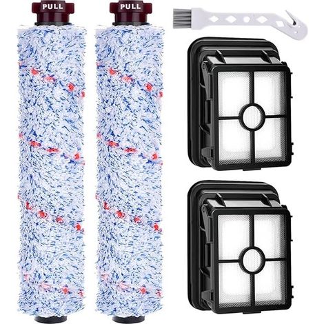 3-in-1-Zubehörset, 2 Multifunktions-Walzenbürsten + 2 Ersatzfilter 1866F, passend für Bissell CrossWave 17132, Pet Pro 2225N, 2582N (1/5)