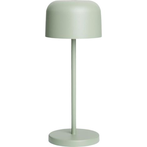 Lampe de table avec abat-jour rond Lucca verte 200mm - Ref HZ202 - Olympia (1/5)