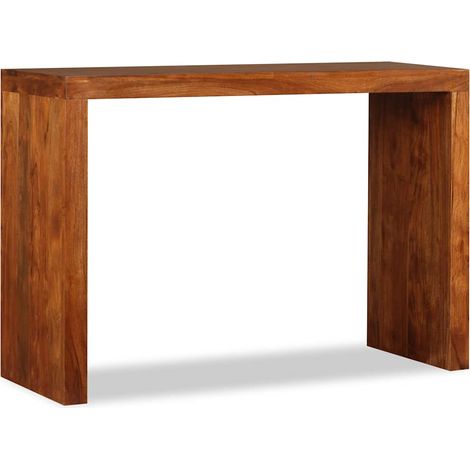 Maison Exclusive - Tavolo Consolle in Legno Massello Finitura Ambra 110x40x76 cm (1/5)