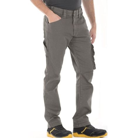 Rica Lewis 5430043 JOBC Pantaloni da Lavoro Cotone Stretch Fibreflex Multitasche Vita Alta colore Grigio