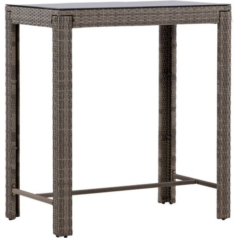 Table de Bar de Jardin "Alo" 110cm Gris (1/5)