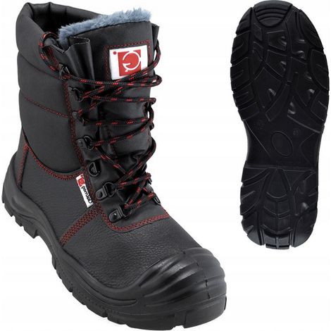 GALALMAG 492 stivali di sicurezza, stivali invernali, con puntale, protezione da lavoro, taglia 40, caldi e alti, resistenti e confortevoli, ideali per lavori a freddo.