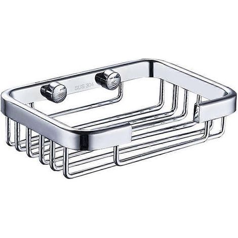 Wandseifenschale aus Edelstahl, Seifenbox fürs Badezimmer – 14,5 x 9,5 cm – Silber (1/4)