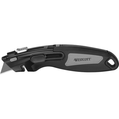 WESTCOTT E-84032 00 S PORTABURRO CURIT CON LAME DI RICAMBIO, CARICATORE LAME E TAGLIACORDA, IMPUGNATURA SOFTGRIP NERA (1/2)