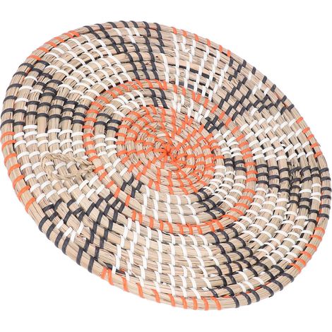 Tapis isolants nordiques en paille tressée, sets de table, coussins isolants thermiques, décoration murale pour chambres d'hôtes (1/5)