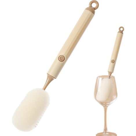 Brosse éponge pour Bouteille d'eau, Brosse pour Bouteille Souple,Brosse Douce pour, Brosse de Lavage de Tasse en éponge pour Un Nettoyage à Long Manche pour Une (1/5)