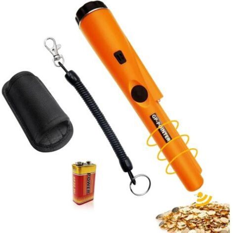 Pinpointer, IP66 Etanche Pinpointer Détecteur de Métaux, Détecteurs de Métaux avec Piles Pinpointer Portable Sonde, pointeur de Recherche à 360°, pour Chasse aux Trésors (1/5)