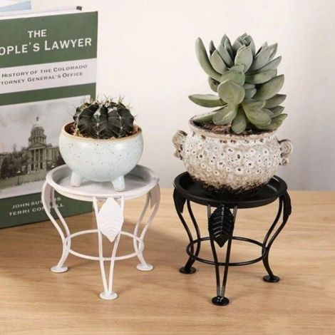 Support Pour Plante - Support Trépied En Fer Fonte - Pour Intérieur Et Extérieur - Noir - 13 5 Cm (1/4)