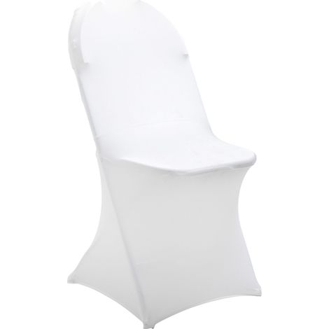Mob Event Pro – Housse de chaise pliante blanche en polyester et spandex – Dimensions 45x45x89 cm – Lavable en machine – Résistante aux intempéries (1/5)