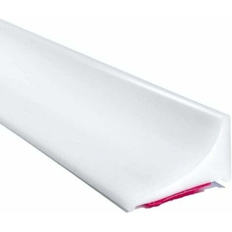 Fixation de porte et paroi de douche 2m Blanc Barriere Douche Et Système De Rétention Silicone,Anti Débordement Seuil De Douche Barrage D'eau En Caoutchouc Autocollante,Joint Porte Etanche P (1/5)