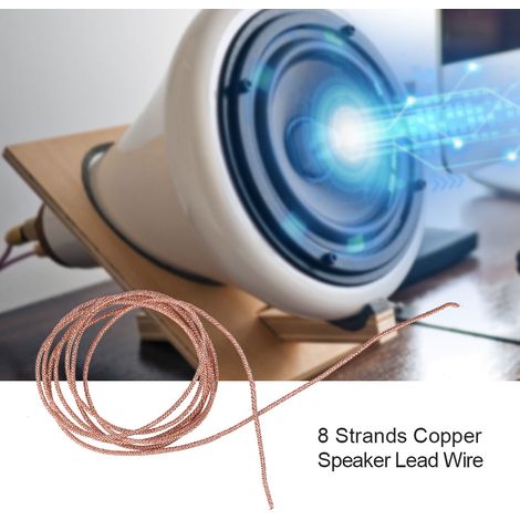 1 m langes Lautsprecherkabel für Subwoofer Reparatur von Stromkabeln 8-adriges, geflochtenes Kupferkabel (1/5)