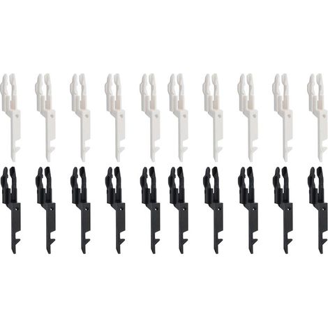 GDHZS- Lot de 20clés de test de point d'appel–Clé de test d'alarme incendie, clé de point d'appel incendie,clé de déclenchement de porte d'urgence(blanc,noir (1/5)