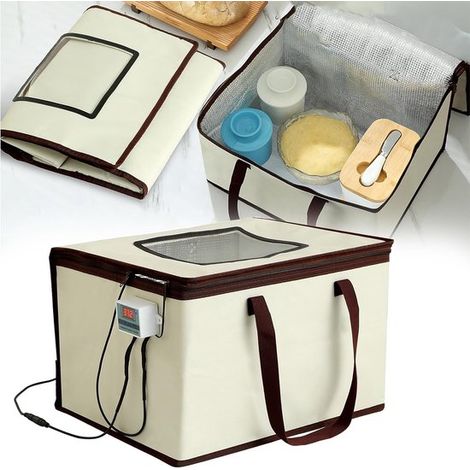 Cella per la lievitazione del pane con funzione di riscaldamento, capacità 35 litri, adatta per lievito e pasta sfoglia, con controllo di temperatura e timer, ideale per cuocere pane, yogurt e natto. 