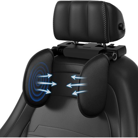 Reposacabezas para coche, reposacabezas infantil ajustable 360°, apto para adultos y niños, fácil de instalar, ideal para dormir durante viajes largos en coche. (1/5)