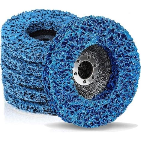 disques de décapage pour meuleuses d'angle de 115 mm et 4,5 pouces pour enlever la peinture, la rouille, les soudures et l'oxydation (bleus) (1/4)