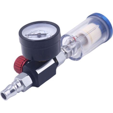 Manomètre pour Pistolet à Peinture Pneumatique - JINFGERNE - Séparateur Huile-Eau et Vanne de Régulation (1/5)