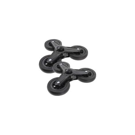 1 paire de roues triangulaires pour chariot – roues de remplacement en plastique compatibles avec chariots de magasin, chariots à bagages et chariots de supermarché (1/5)