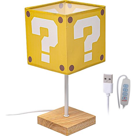 Lampe de chevet en bois massif, style européen minimaliste moderne, avec pied haut, gradation infinie et 3 couleurs de lumière chaude pour chambre, table de nuit. (1/5)