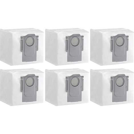 Adatto per Roborock S8/Q7/T8/S7 MaxV Ultra/Q7 Max - Sacchetti raccoglipolvere (6 pezzi)