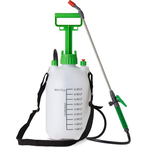 Pulvérisateur à Pression à Pompe - Pulvérisateur de désherbant pour Engrais, pesticides, fongicides, Nettoyage - Pulvérisateur de Jardin avec Lance en Plastique et Sangle de Transport (1/5)