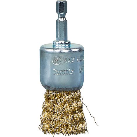 D-73732 Spazzola di finitura ramata per trapano, 28 mm, 0,3 mm, 1/4"