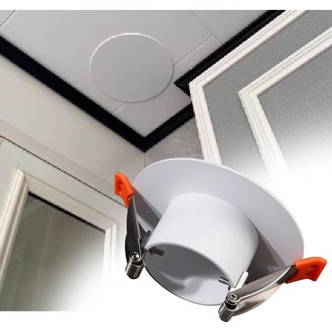 Passe-câbles de plafond encastré, en ABS, amovible, pour tuyaux d'eau et câbles, avec couvercle de protection, pour une utilisation intérieure et extérieure, simple (1/5)