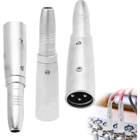 Adattatore a 3 pezzi da XLR maschio a jack femmina da 1/4", da spina XLR a 3 pin a spina audio da 6,35 mm, convertitore di connettori per microfoni, mixer e chitarre. (1/5)