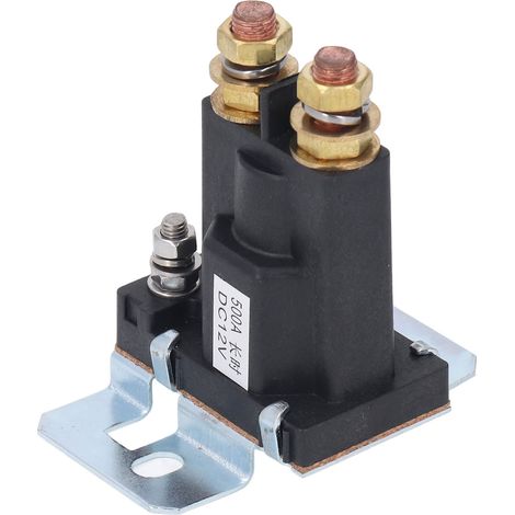 Démarreur solénoïde relais 500A 30W bobine laiton acier inoxydable contacteur de démarrage voiture 12VDC pièce auto (1/5)