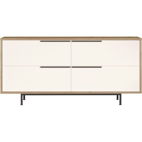 Credenza in legno "ON3-SW" - 160 x 44 x 74 cm - Bianco (1/5)