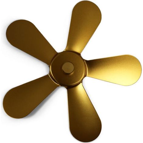 Ventilateur de four à 5 pales, en alliage d'aluminium, pour une meilleure circulation de l'air chaud, compatible avec de nombreux modèles et facile à installer sur la cheminée (doré) (1/5)