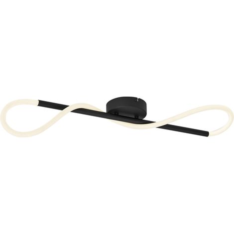 QAZQA Plafoniera moderna nera con LED dimmerabile a 3 livelli -