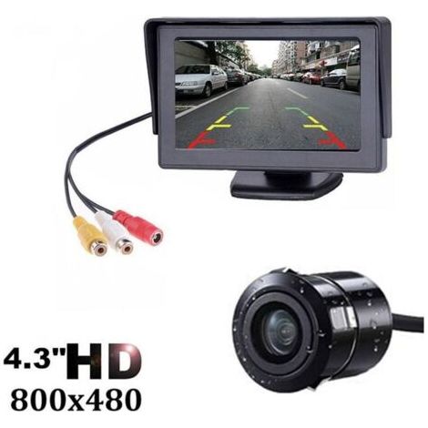 Caméra de recul HD 1080P – Moniteur 4.3'' étanche – Vision nocturne – Installation facile sur tableau de bord – Compatible tous véhicules (1/4)