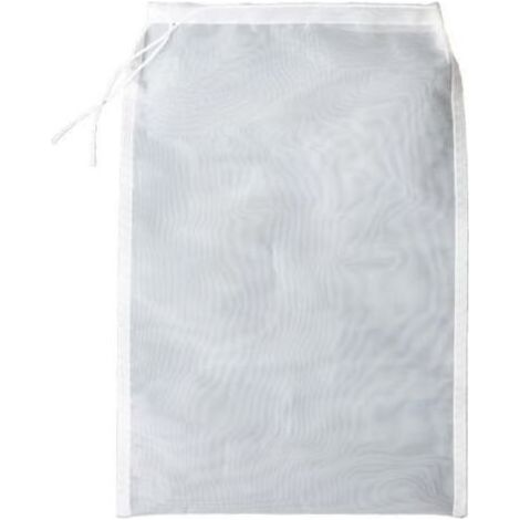 Lot de 10 sacs filtrants réutilisables à cordon de serrage 100 mailles, multi-usages, de qualité alimentaire, en maille fine, pour noix, lait, jus, infusion à froid, brassage à domicile (20 x (1/4)