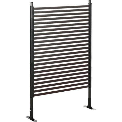 Panneau de Clôture Brise-Vue – Métal, Modulable – Avec Pieds ou Piquets – 93×22×150 cm