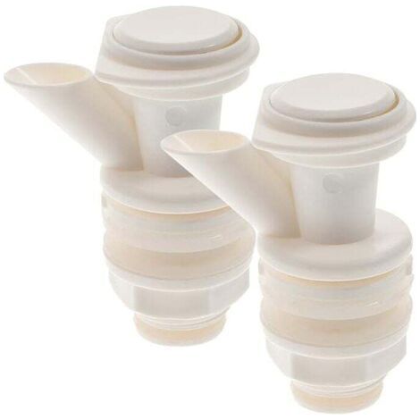 1 Set Push Button Cooler Holders Piston Machine Fruit Juice Maker Spout Pourer Faucet Dispenser Water Tap for Water Bottle PP 2 Pcs 6x3x3cm (1/4)