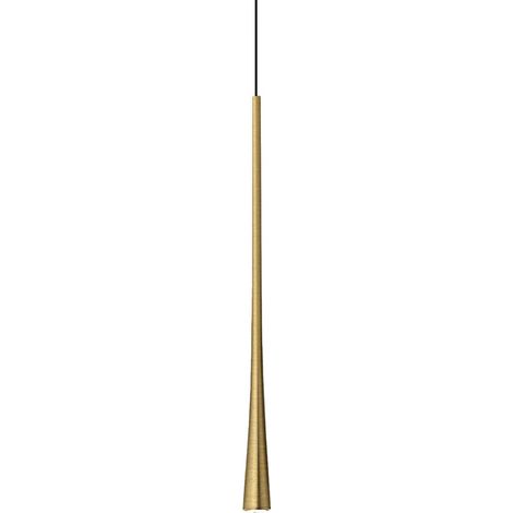 Suspension Simple Dafne S/G Led 7W 3000K Cri90 En Aluminium - Or Avec Rosace Noire - Gealuce (1/5)