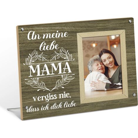 Cadre photo cadeau pour maman, cadre de table avec inscription « An Meine Liebe Mama », décoration de famille à poser, idée (1/5)