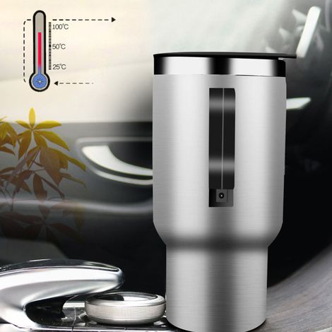 Thermos de voiture 12.0V, bouilloire électrique chauffante, bouteille isolée en acier inoxydable de 450ml pour café, thé, lait (1/5)