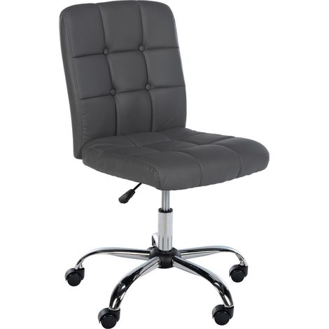 Sedia da ufficio Trenton in similpelle grigio