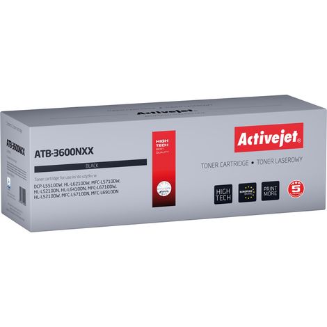 Toner Activejet ATB-3600NXX pour imprimantes Brother  compatible Brother TN3600XXL  qualité supérieure  11 000 pages  noir.