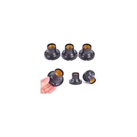 Packung mit 10 E27-Fassungen für LED-Lampen, schwarze Adapter